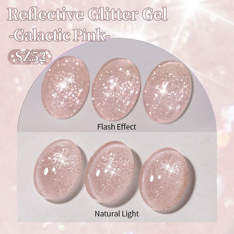 Reflective Gel SZ52 Galactic Pink 10ml Gel Nail Polish BORN PRETTY 