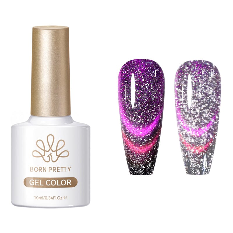 Reflective Cat Magnetic Gel MY514 Light Years Away 10ml Gel Nail Polish BORN PRETTY 