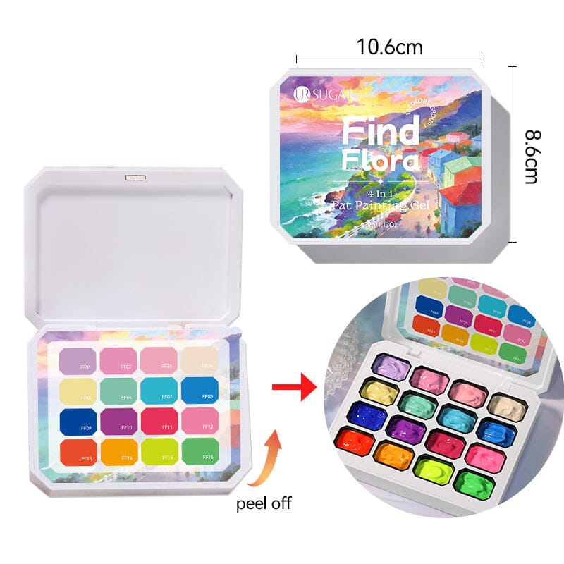 16 Colors 4 In 1 Pat Painting Gel Fairy Brier Gel Nail Polish UR SUGAR 
