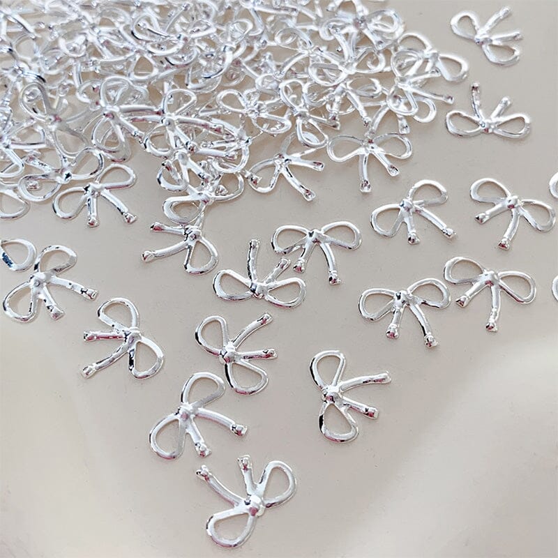 20pcs Bowknot Alloy Nail Decorations #03 Rose Gold Clearance No Brand 