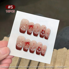 10pcs Press on Nails #10 SG802 Size S Clearance No Brand 