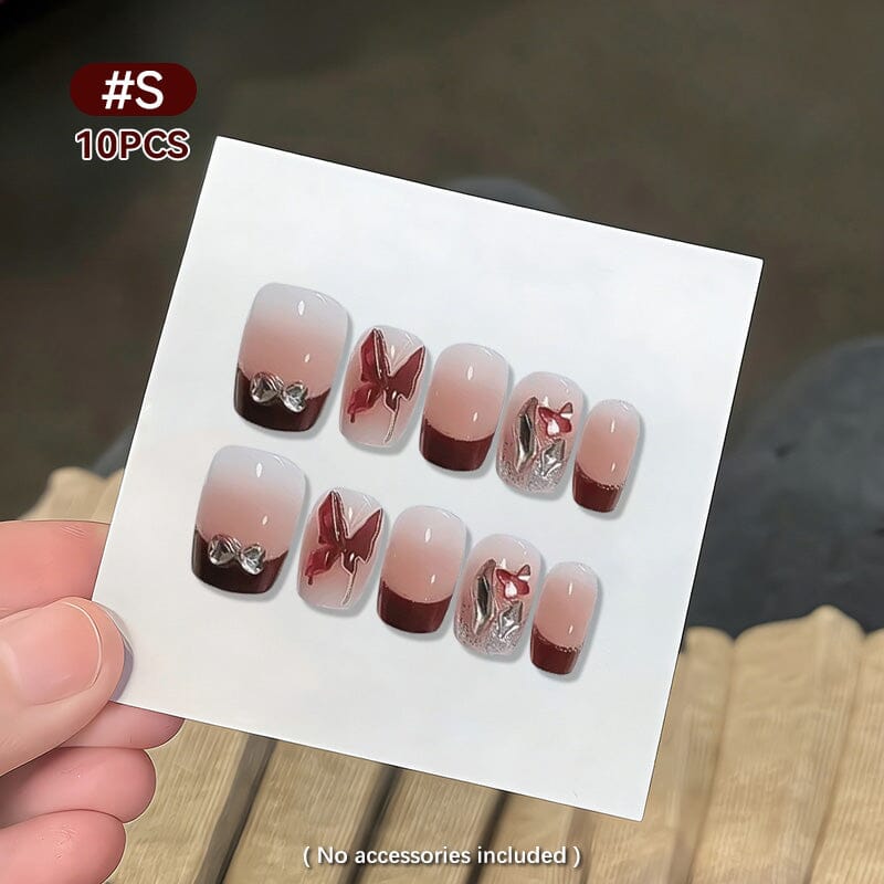 10pcs Press on Nails #13 S402 Size S Clearance No Brand 
