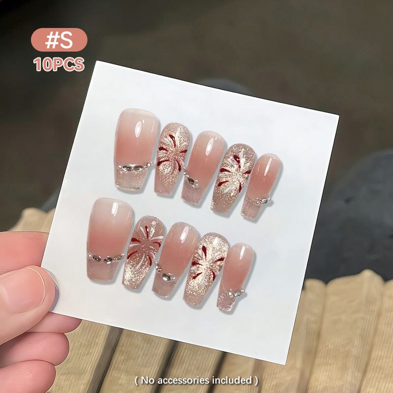10pcs Press on Nails #06 JM320 Size S Clearance No Brand 