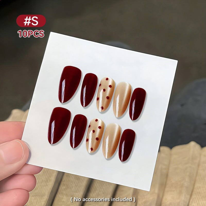 10pcs Press on Nails #07 SG-259 Size S Clearance No Brand 