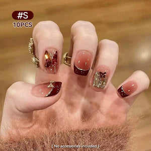 10pcs Press on Nails #13 S402 Size S Clearance No Brand 