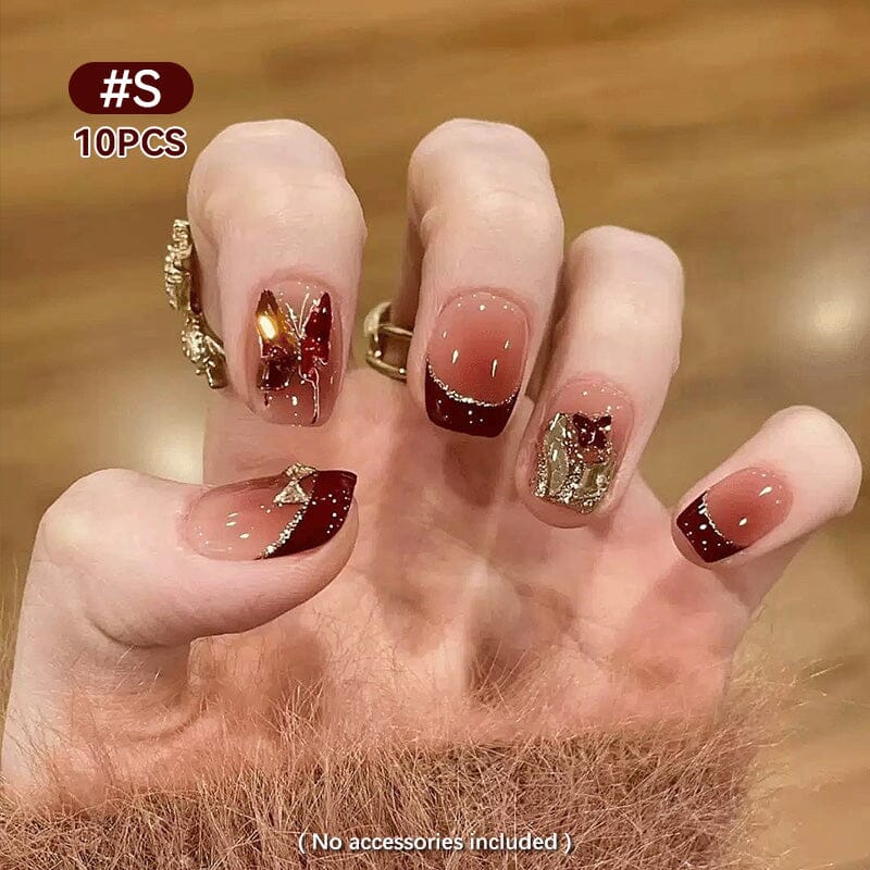 10pcs Press on Nails #13 S402 Size S Clearance No Brand 