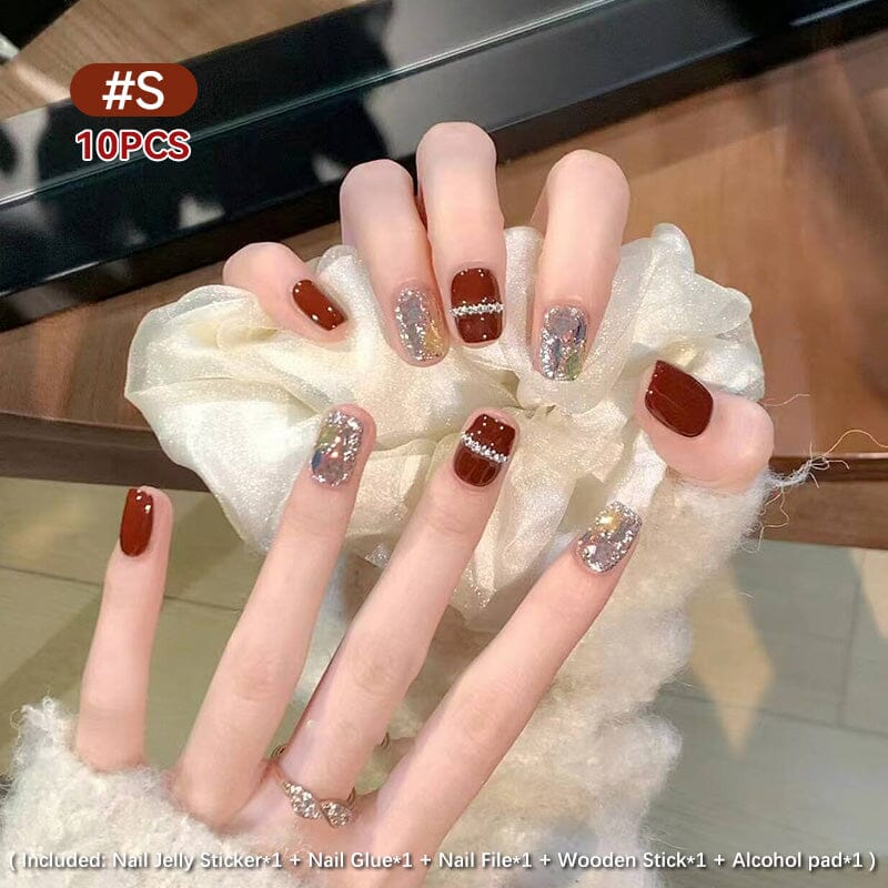 10pcs Press on Nails #05 SG807 Size S Clearance No Brand 
