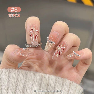 10pcs Press on Nails #06 JM320 Size S Clearance No Brand 