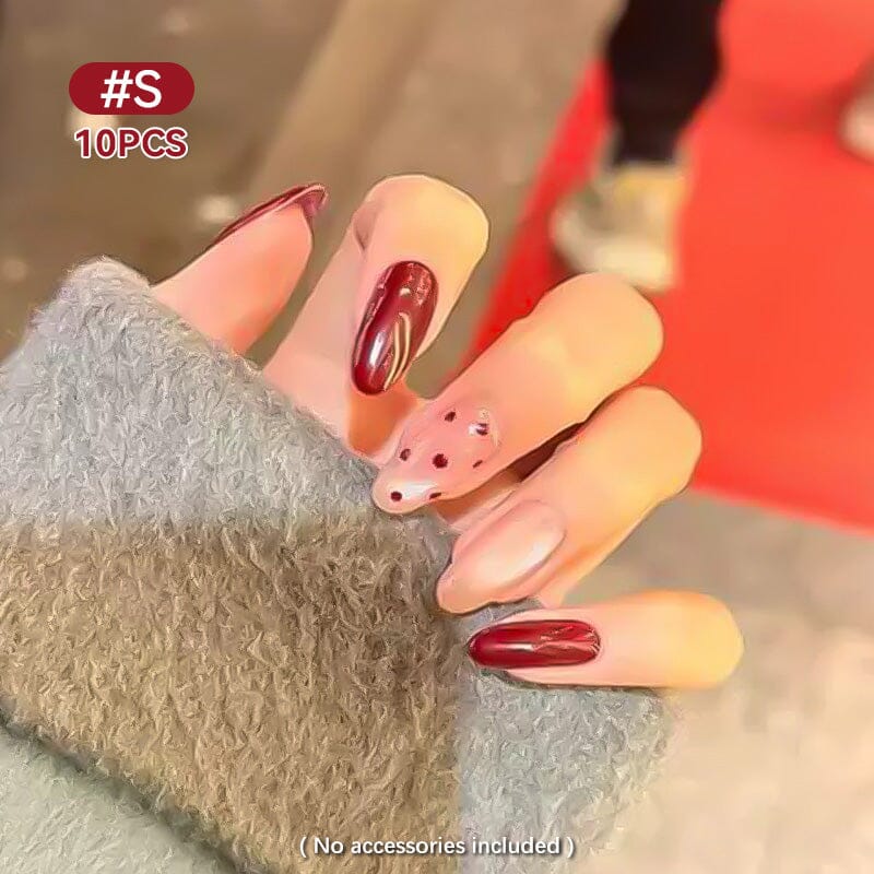 10pcs Press on Nails #07 SG-259 Size S Clearance No Brand 