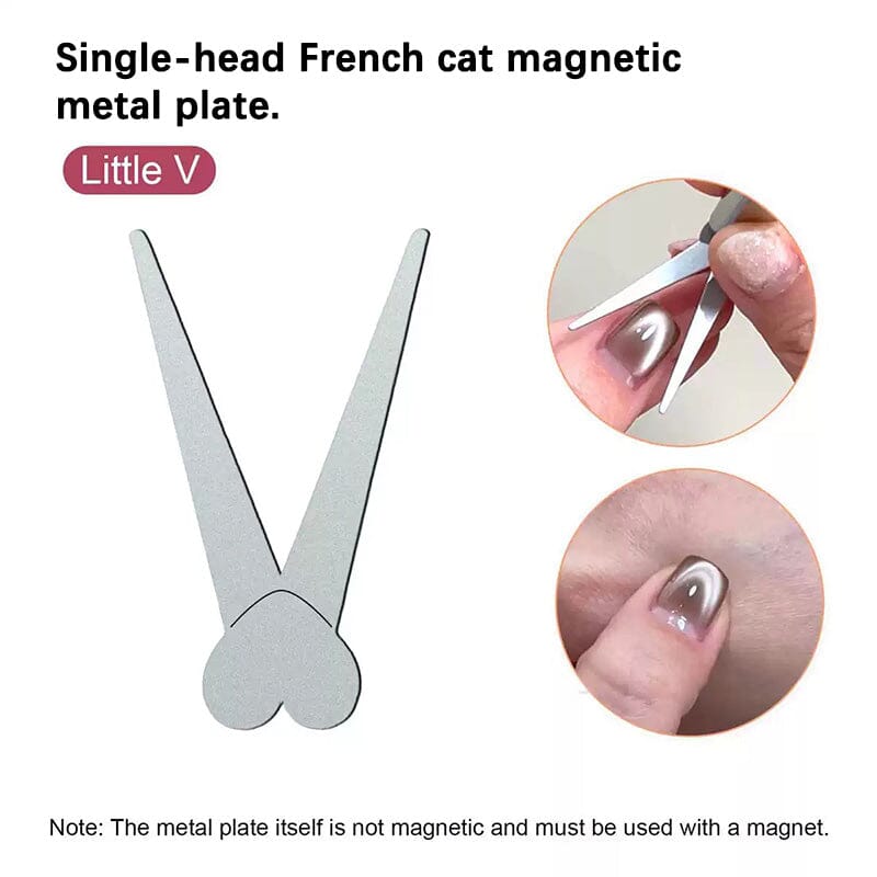 Metal Plate #02 Heart Shaped French Cat Magnetic Auxiliary Tool Clearance No Brand 