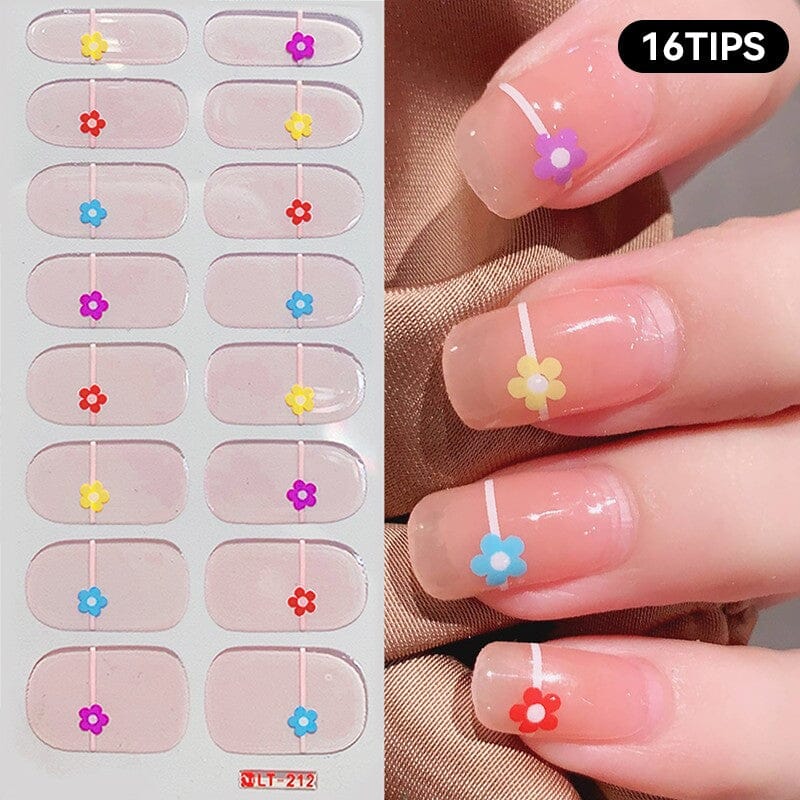 16 Tips Full Cover Nail Sticker LT-212 Clearance No Brand 