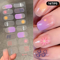 16 Tips Full Cover Nail Sticker LT-219 Clearance No Brand 