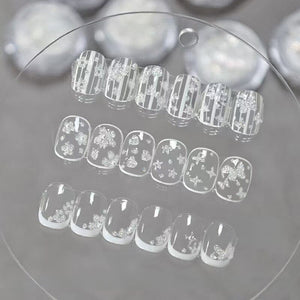 Star Shape White Glitter Nail Sequins Clearance No Brand 