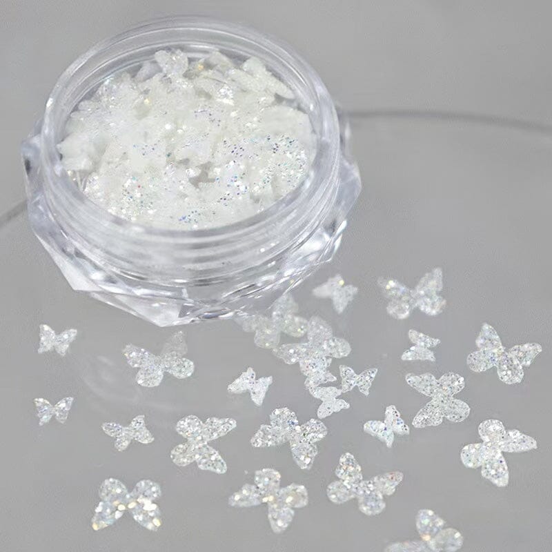 Star Shape White Glitter Nail Sequins Clearance No Brand 