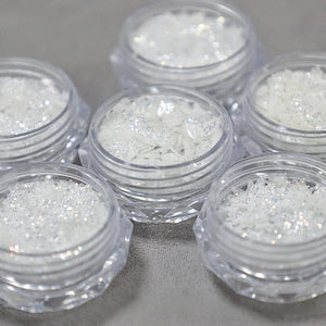 Star Shape White Glitter Nail Sequins Clearance No Brand 