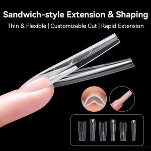 240pcs 15 Sizes Sandwich Dual Nail Forms Nail Tips BORN PRETTY 