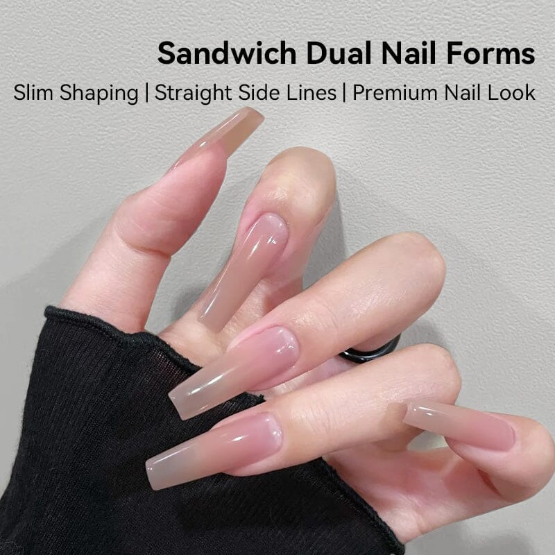 240pcs 15 Sizes Sandwich Dual Nail Forms Nail Tips BORN PRETTY 