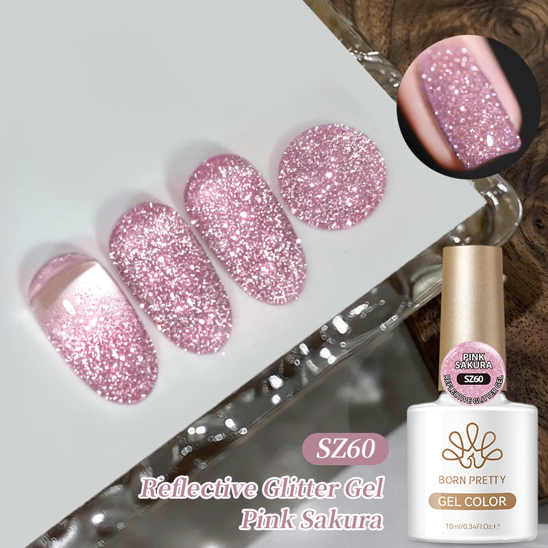 Reflective Glitter Gel SZ60 Pink Sakura 10ml
