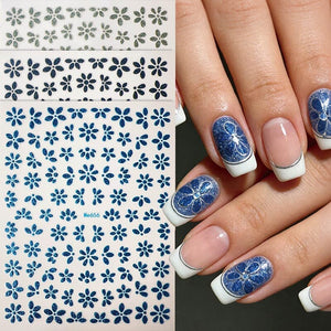 Rose Red Spring Flowers Sakura 3D Nail Sticker #08 Nail Art No Brand 