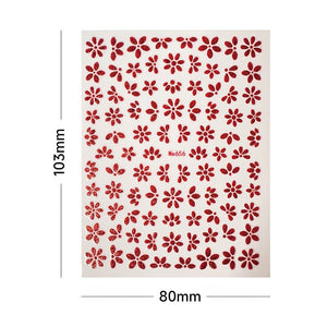 Blue Spring Flowers Sakura 3D Nail Sticker #06 Nail Art No Brand 