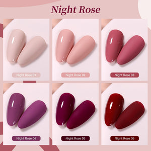 6 Colors Gel Set S58 Night Rose 7ml Gel Nail Polish BORN PRETTY 