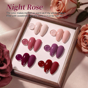 6 Colors Gel Set S58 Night Rose 7ml Gel Nail Polish BORN PRETTY 