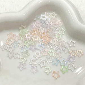 100pcs Hollowed Star Plastic Nail Decoration Clearance No Brand 