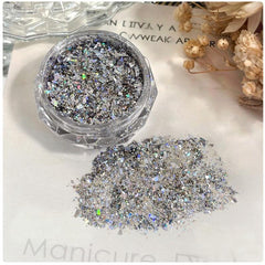 Ultra Sparkly Mixed Shape Polygonal Nail Sequins #02 Nail Art No Brand 