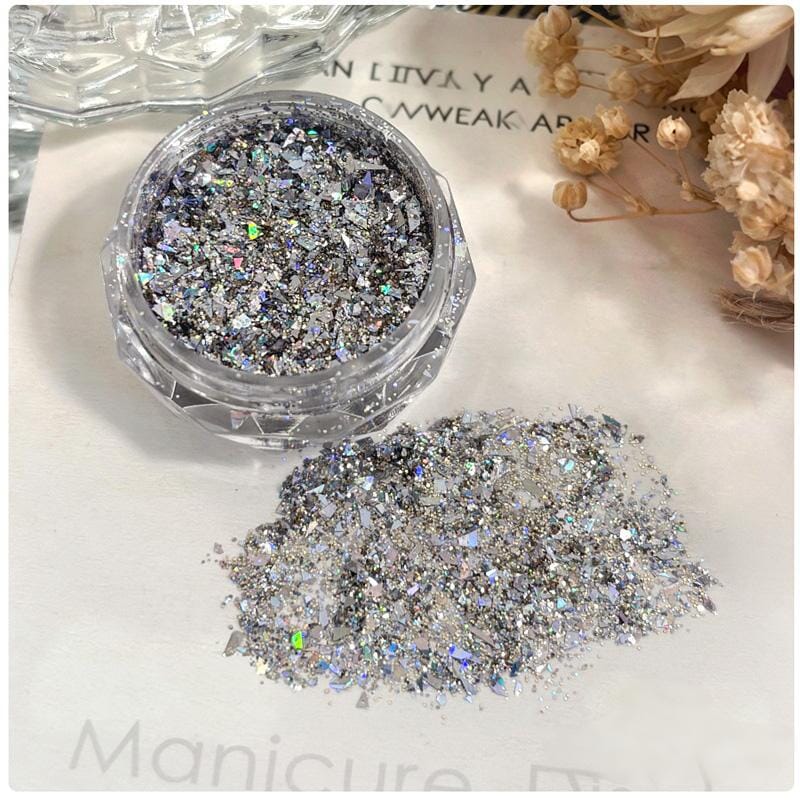 Ultra Sparkly Mixed Shape Polygonal Nail Sequins #02 Nail Art No Brand 