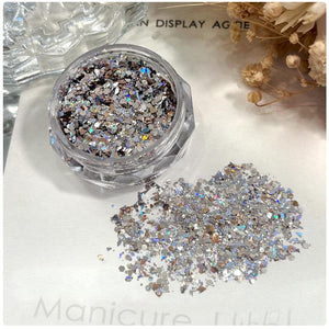 Ultra Sparkly Mixed Shape Polygonal Nail Sequins #03 Nail Art No Brand 