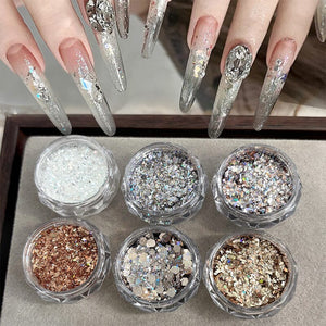 Ultra Sparkly Mixed Shape Polygonal Nail Sequins #05 Nail Art No Brand 