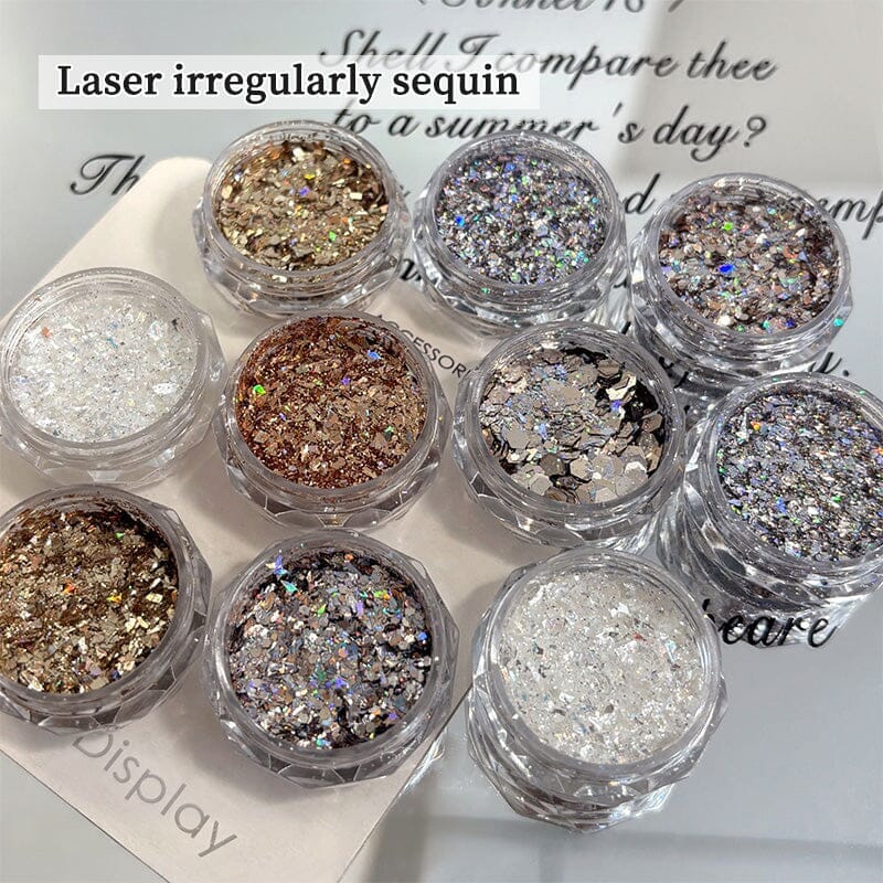 Ultra Sparkly Mixed Shape Polygonal Nail Sequins #02 Nail Art No Brand 