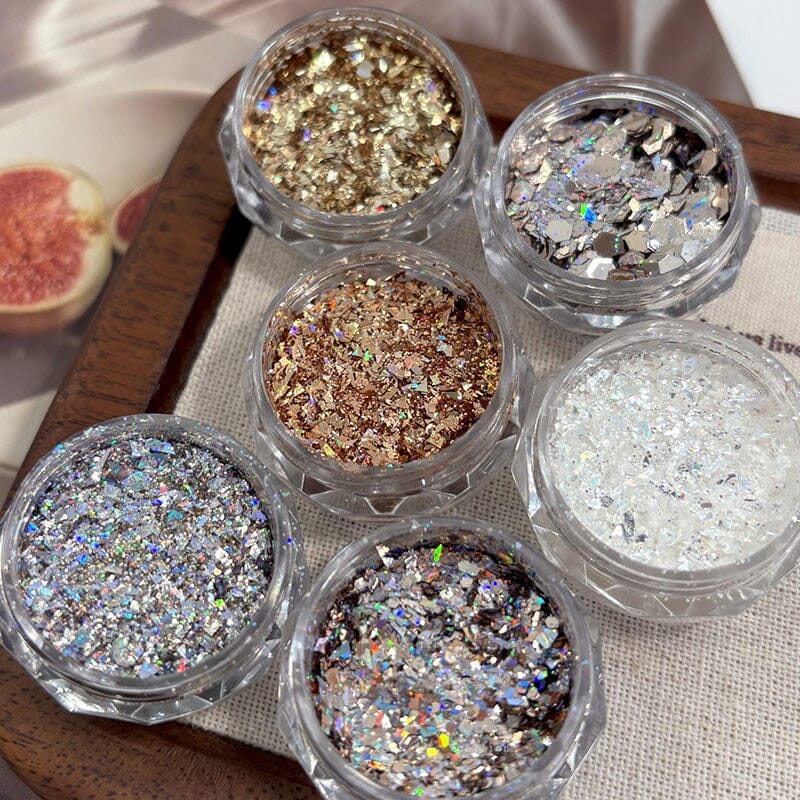 Ultra Sparkly Mixed Shape Polygonal Nail Sequins #02 Nail Art No Brand 
