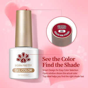 6 Colors Gel Set S61 Sinful Blush 7ml Gel Nail Polish BORN PRETTY 