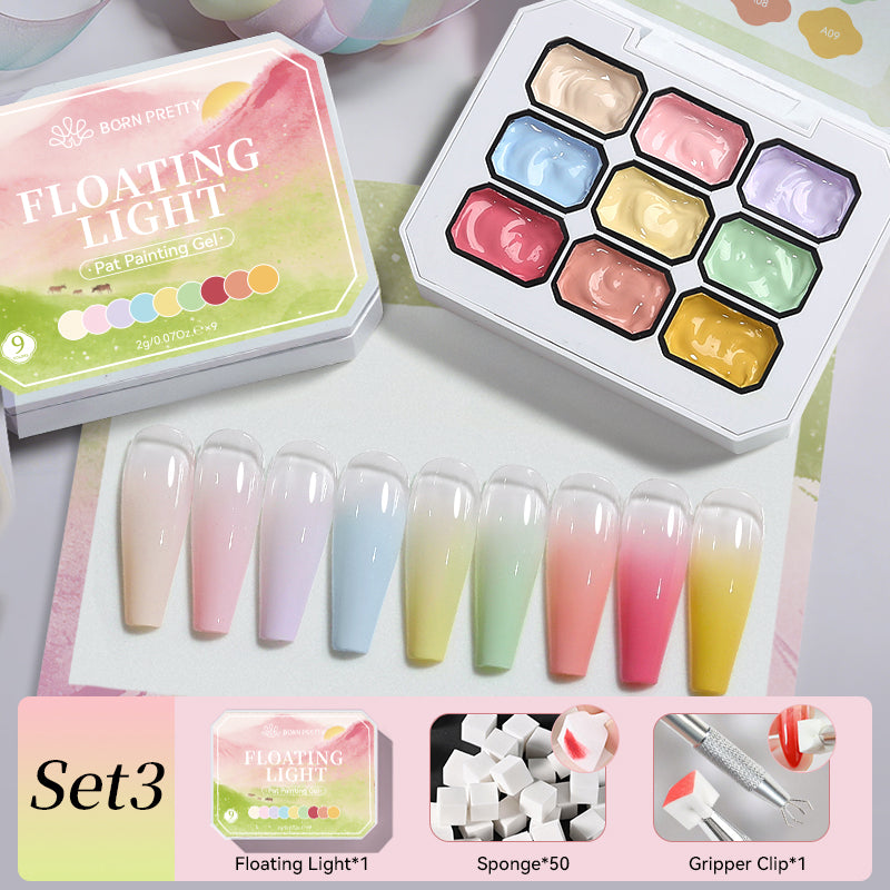 9 Colors Pat Painting Gel with Tooks Kit #03