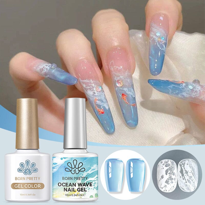 Ocean Wave Nail Gel Set 10ml Gel Nail Polish BORN PRETTY Set 2 