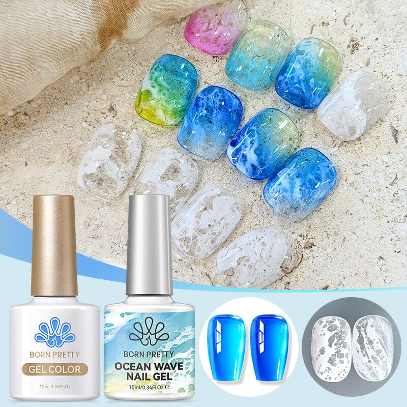 Ocean Wave Nail Gel Set 10ml Gel Nail Polish BORN PRETTY Set 3 