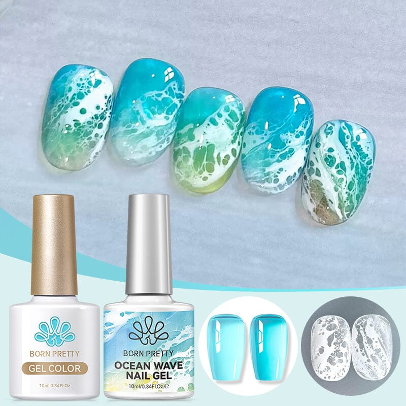 Ocean Wave Nail Gel Set 10ml Gel Nail Polish BORN PRETTY Set 4 