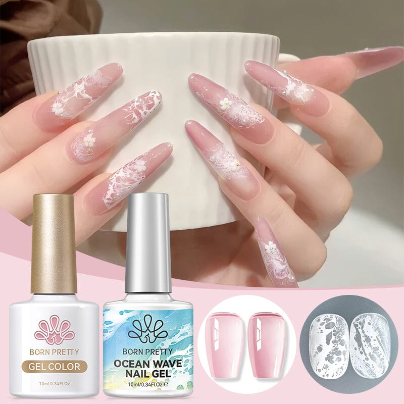 Ocean Wave Nail Gel Set 10ml Gel Nail Polish BORN PRETTY Set 8 