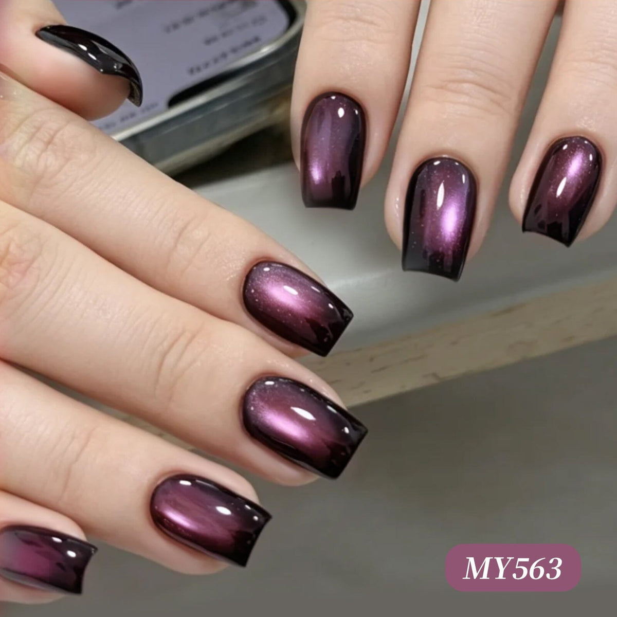 Colored Cat Magnetic Gel MY563 Plum Mist 15ml Gel Nail Polish BORN PRETTY 