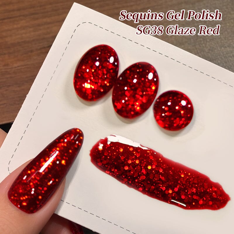 2pcs Set Glitter Gel SG38 & Cat Magnetic Gel MY03 10ml Gel Nail Polish BORN PRETTY 