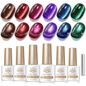 6 Colors Crystal Cat Magnetic Gel M75 Middle Ages 7ml Gel Nail Polish BORN PRETTY 