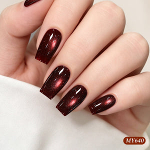 6 Colors Glass Cat Magnetic Gel M84 Wilderness Rose 7ml Gel Nail Polish BORN PRETTY 