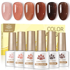 6 Colors Jelly Gel J62 Nordic Wonder 7ml Gel Nail Polish BORN PRETTY 