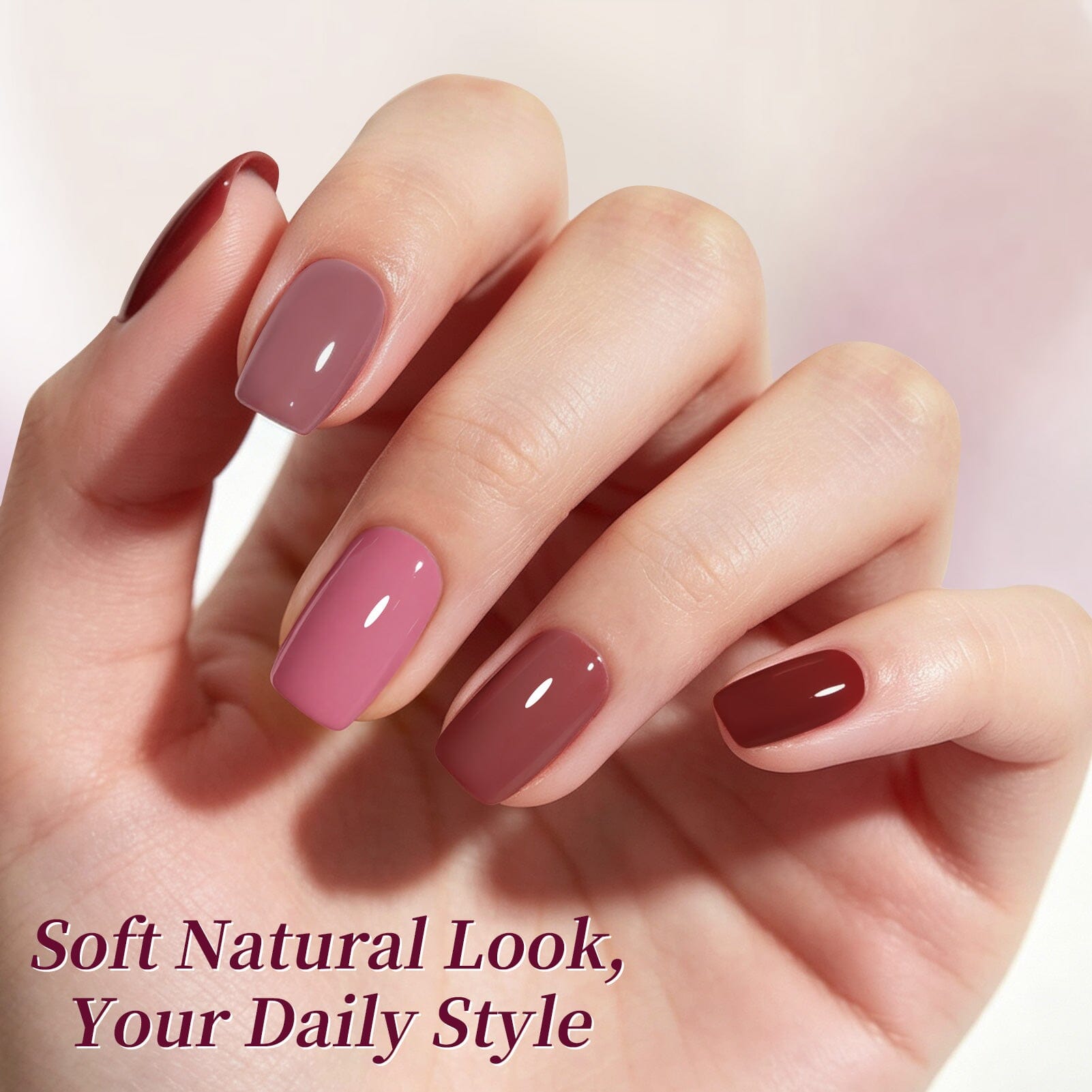 6 Colors Gel Set S66 Wine Night 7ml Gel Nail Polish BORN PRETTY 