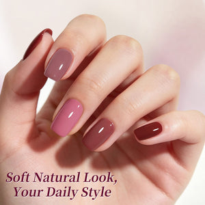6 Colors Gel Set S66 Wine Night 7ml Gel Nail Polish BORN PRETTY 