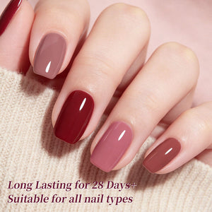 6 Colors Gel Set S66 Wine Night 7ml Gel Nail Polish BORN PRETTY 