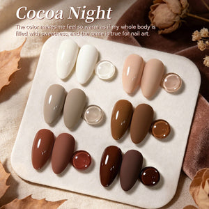6 Colors Gel Set S67 Cocoa Night 7ml Gel Nail Polish BORN PRETTY 