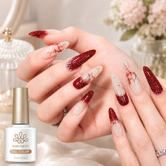 Reflective Glitter Gel SZ71 Amber Gilt 10ml Gel Nail Polish BORN PRETTY 