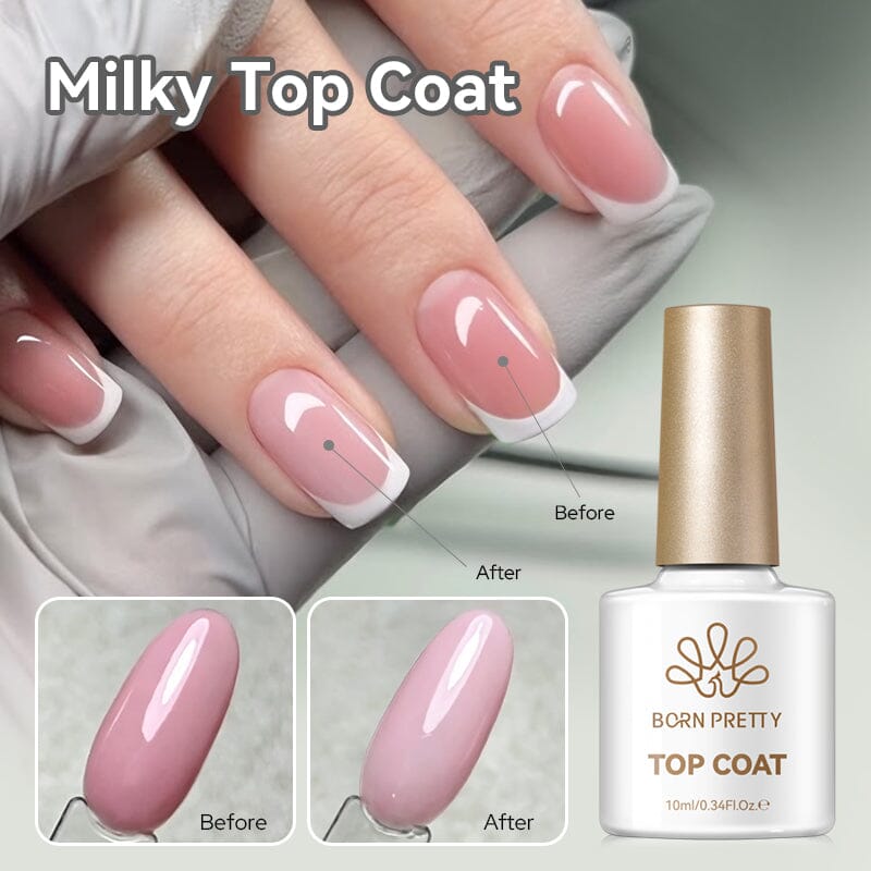 Milky Top Coat 10ml Base & Top Coat BORN PRETTY 